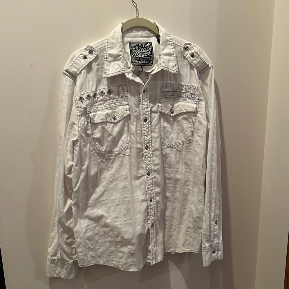 Men’s Long Sleeve Button Down Affliction Shirt